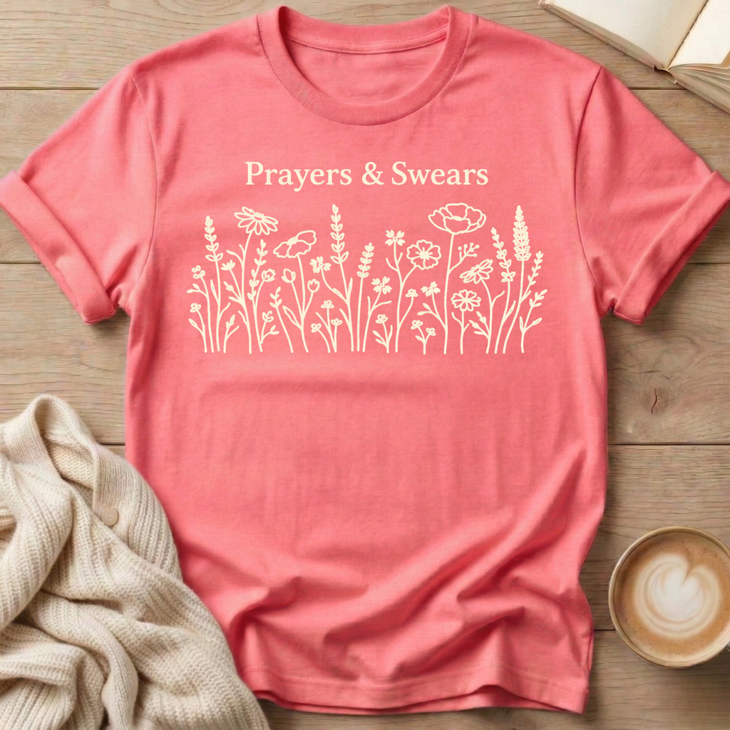 Prayers & Swears T-Shirt — Funny Sarcastic Quote Tee for Moms