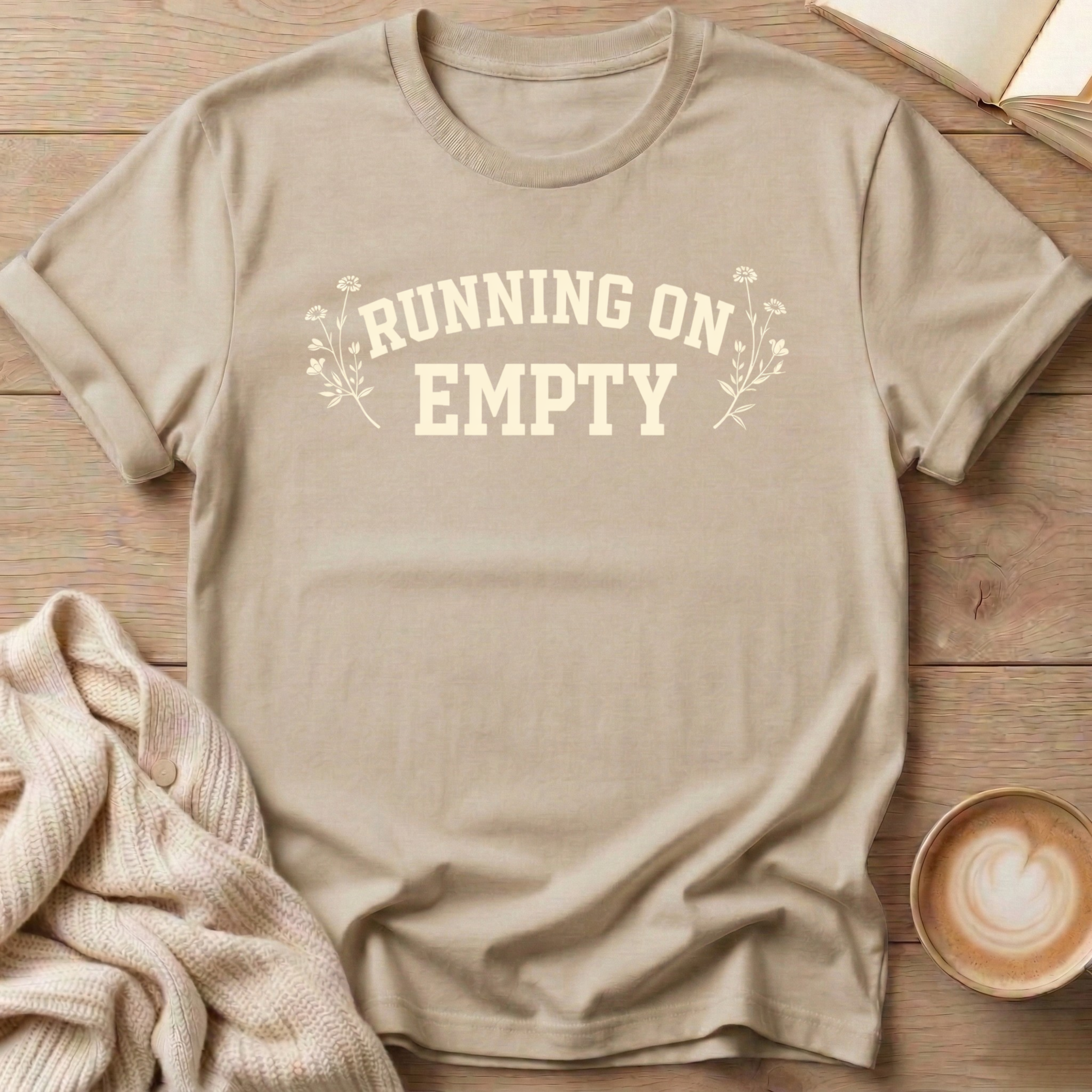 Running On Empty Botanical T-Shirt