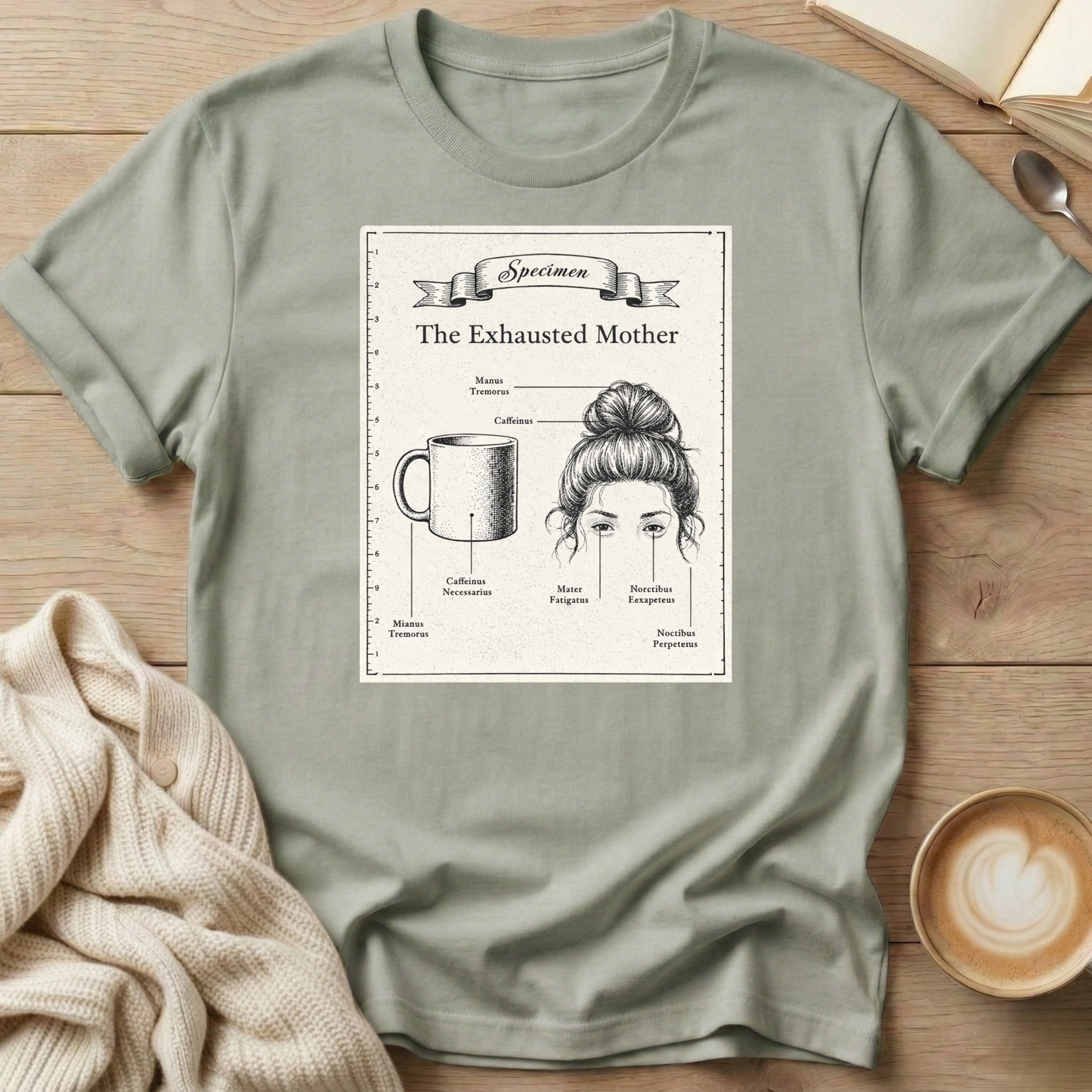 Exhausted Mother Diagram T-Shirt