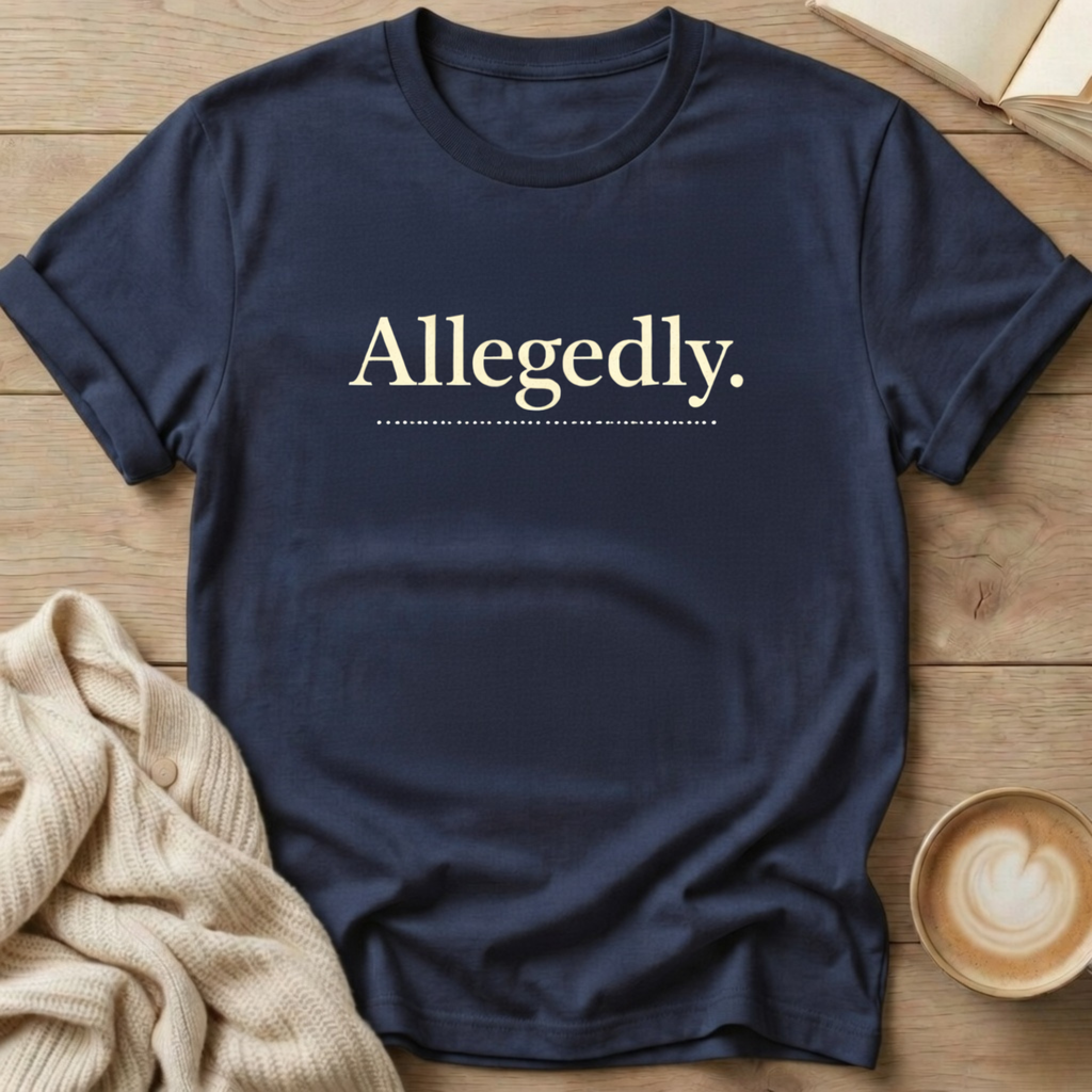 Allegedly T-Shirt — Funny Sarcastic Quote Tee