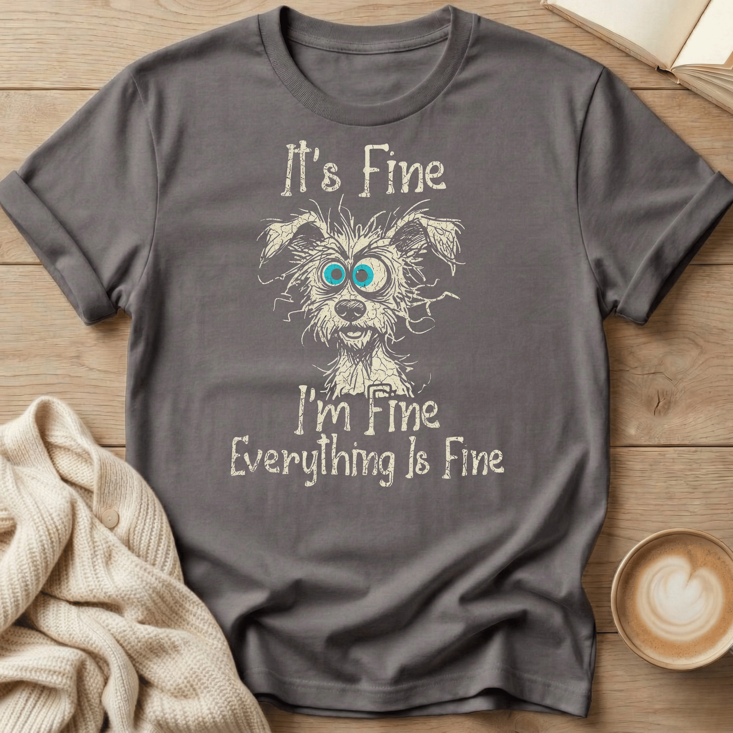 It’s Fine I’m Fine Everything Is Fine - Distressed Pet Graphic Tee