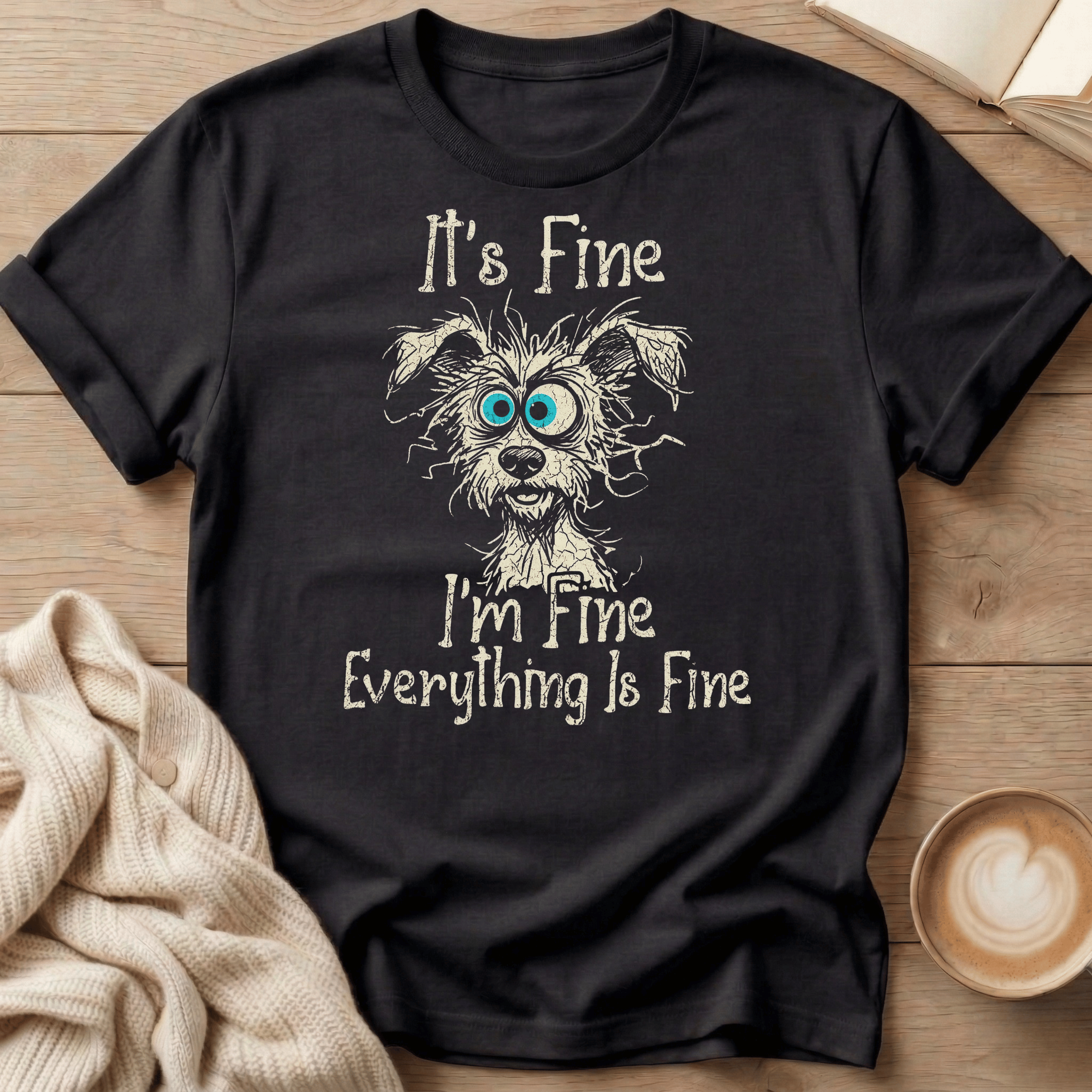 It’s Fine I’m Fine Everything Is Fine - Distressed Pet Graphic Tee
