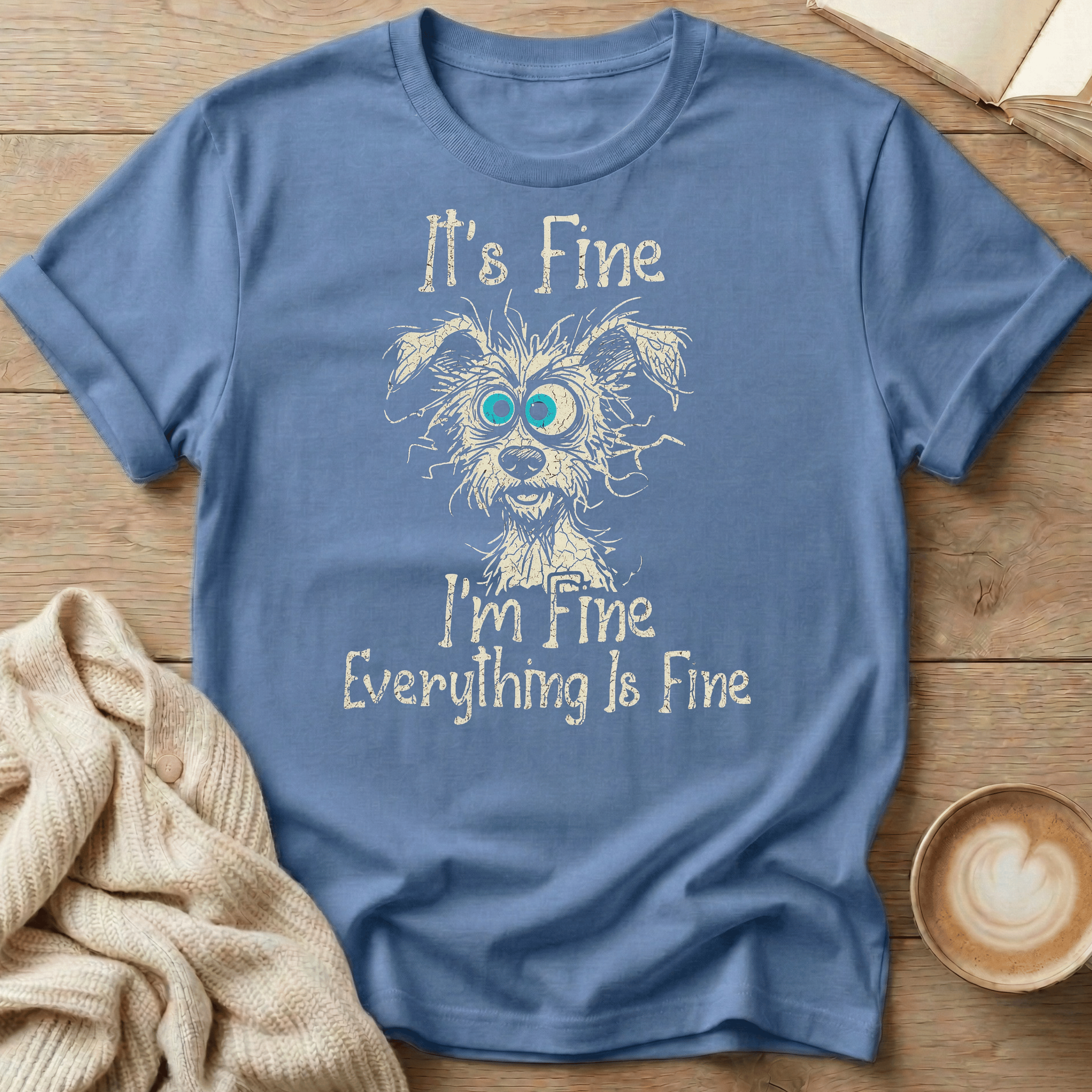 It’s Fine I’m Fine Everything Is Fine - Distressed Pet Graphic Tee