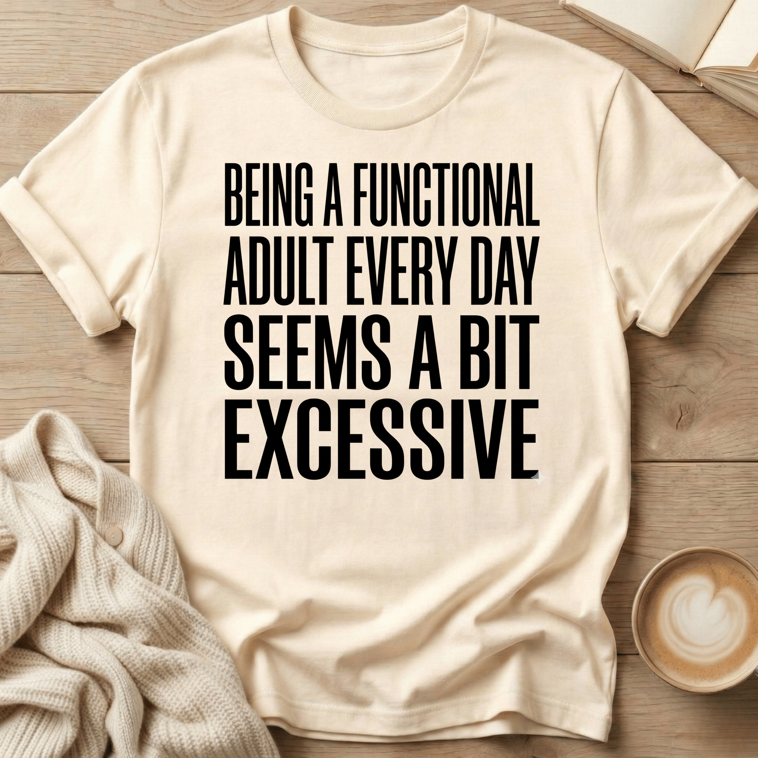 Being a Functional Adult Every Day Seems Excessive T-Shirt