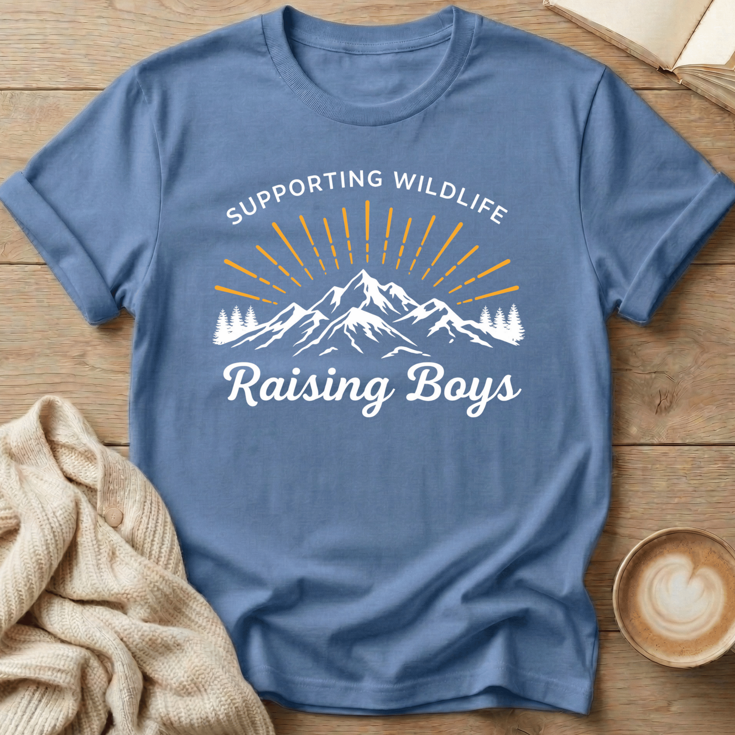 Supporting Wildlife - Raising Boys Mountain T-Shirt
