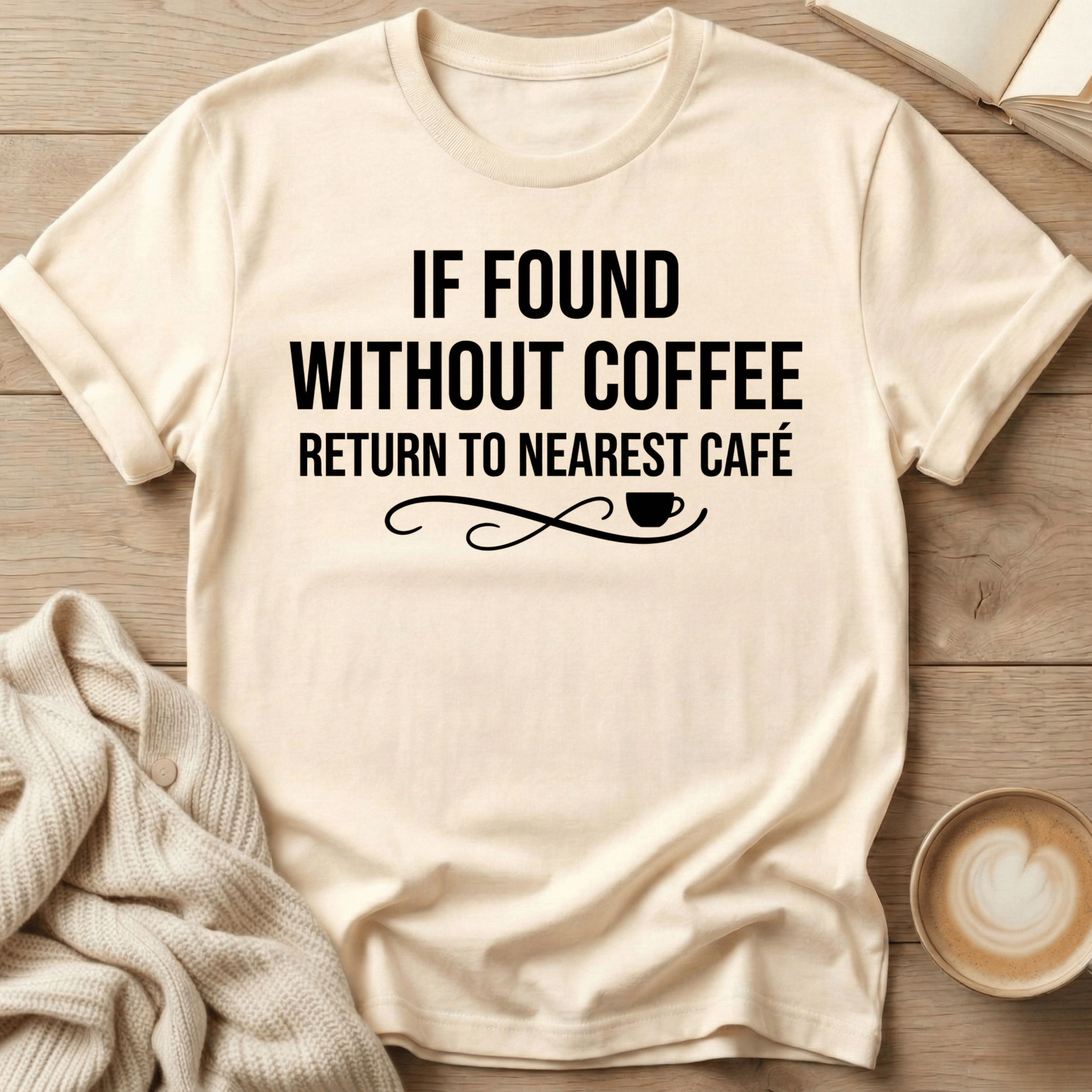 If Found Without Coffee Return to Nearest Café T-Shirt