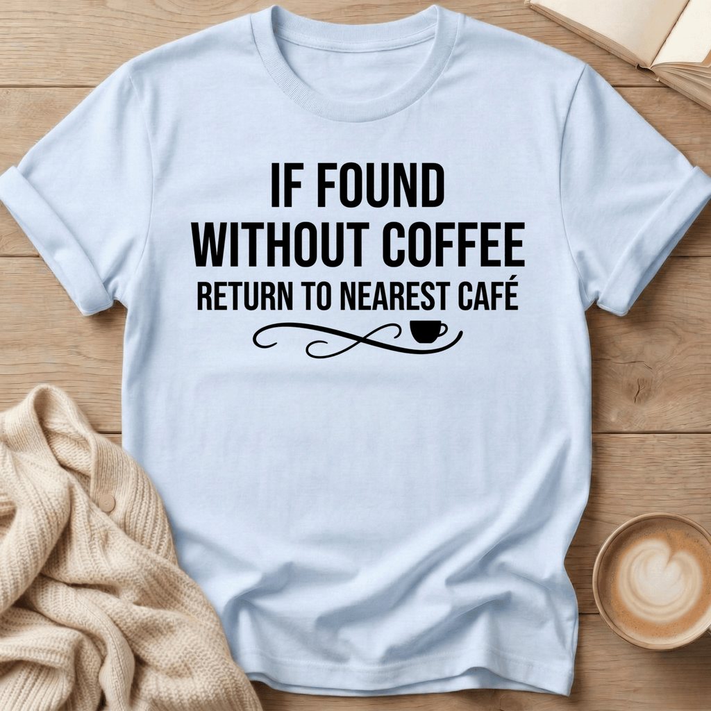 If Found Without Coffee Return to Nearest Café T-Shirt