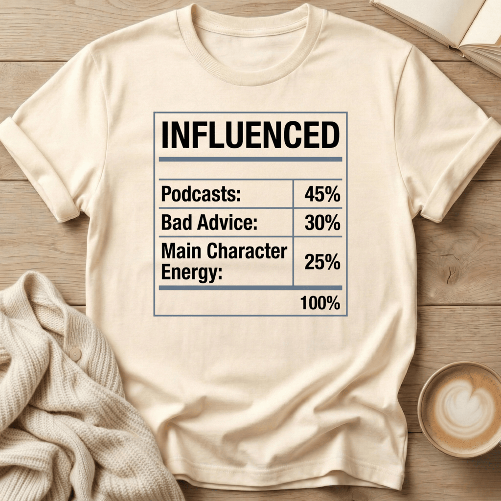 Influenced Nutrition Label T-Shirt
