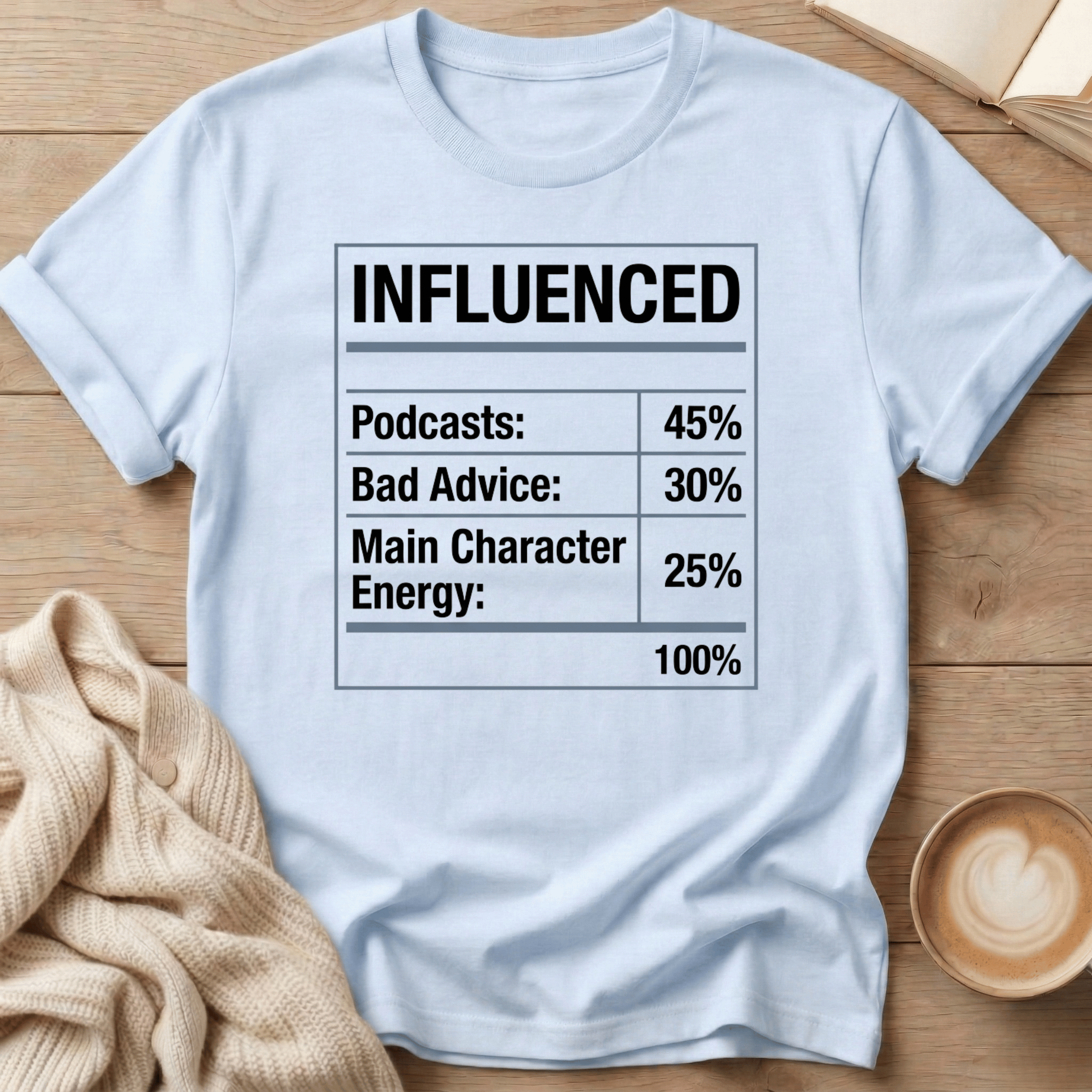 Influenced Nutrition Label T-Shirt