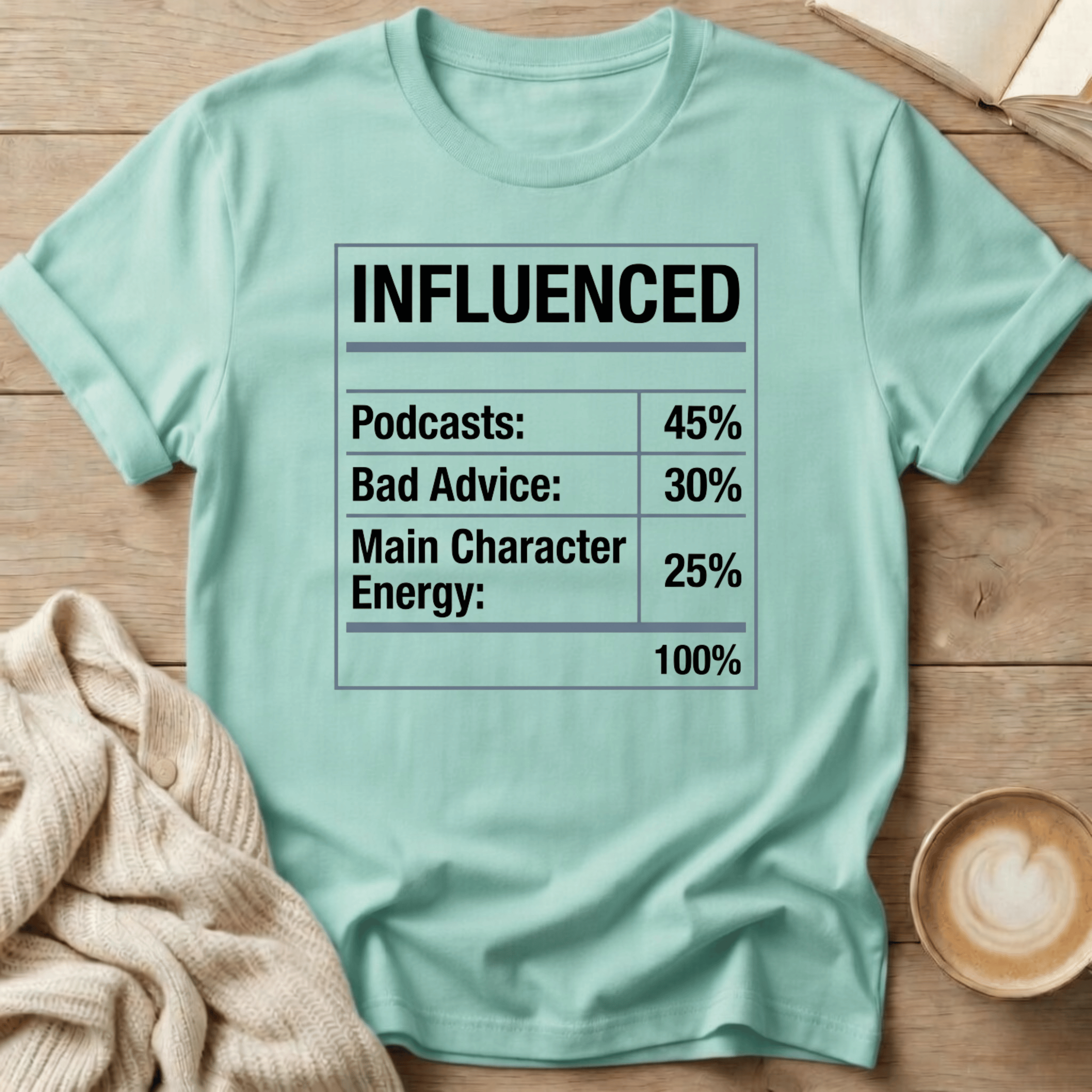 Influenced Nutrition Label T-Shirt