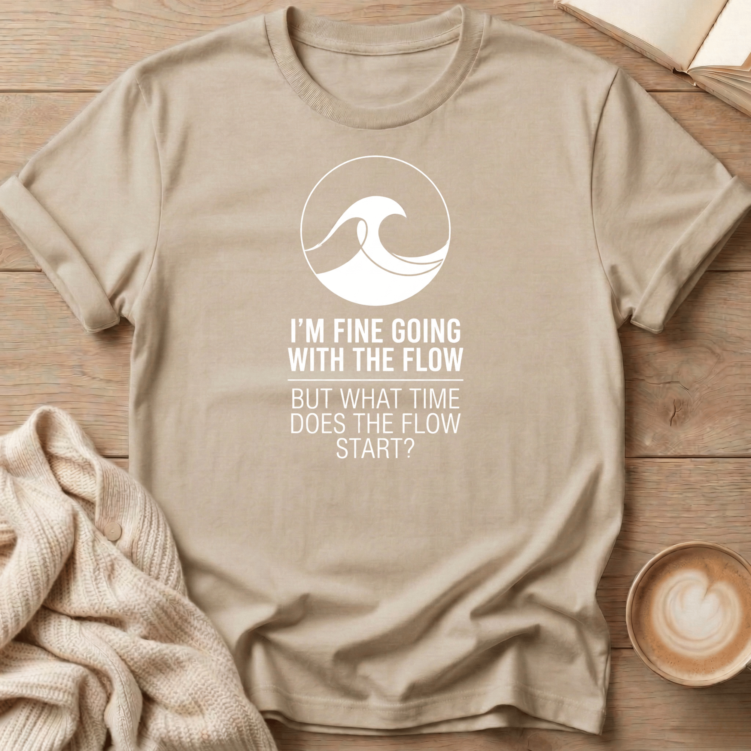 I'm Fine Going with the Flow Wave - T-Shirt