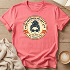 Messy Bun Bare Minimum Moms Club T-Shirt