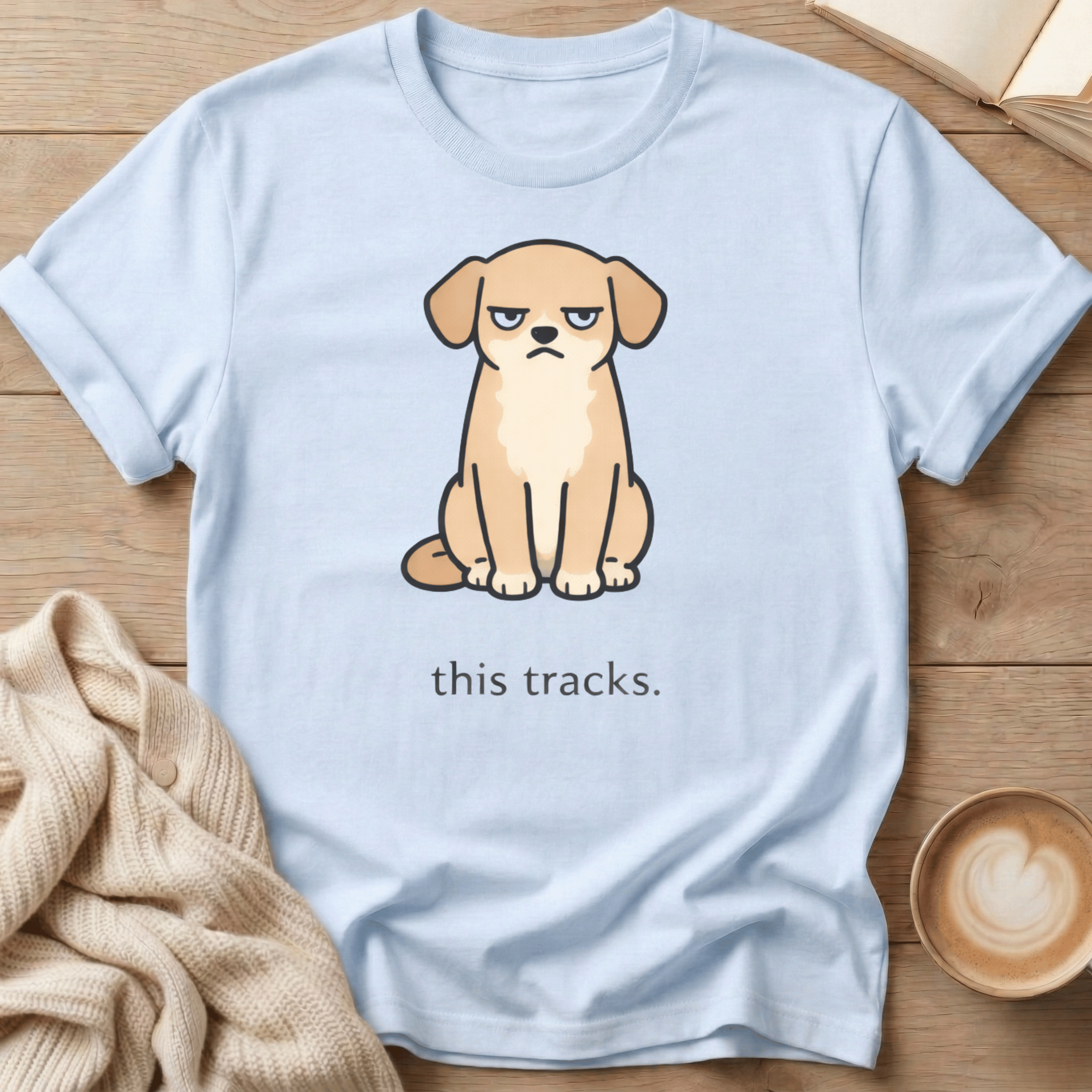 "this tracks." Dog T-Shirt