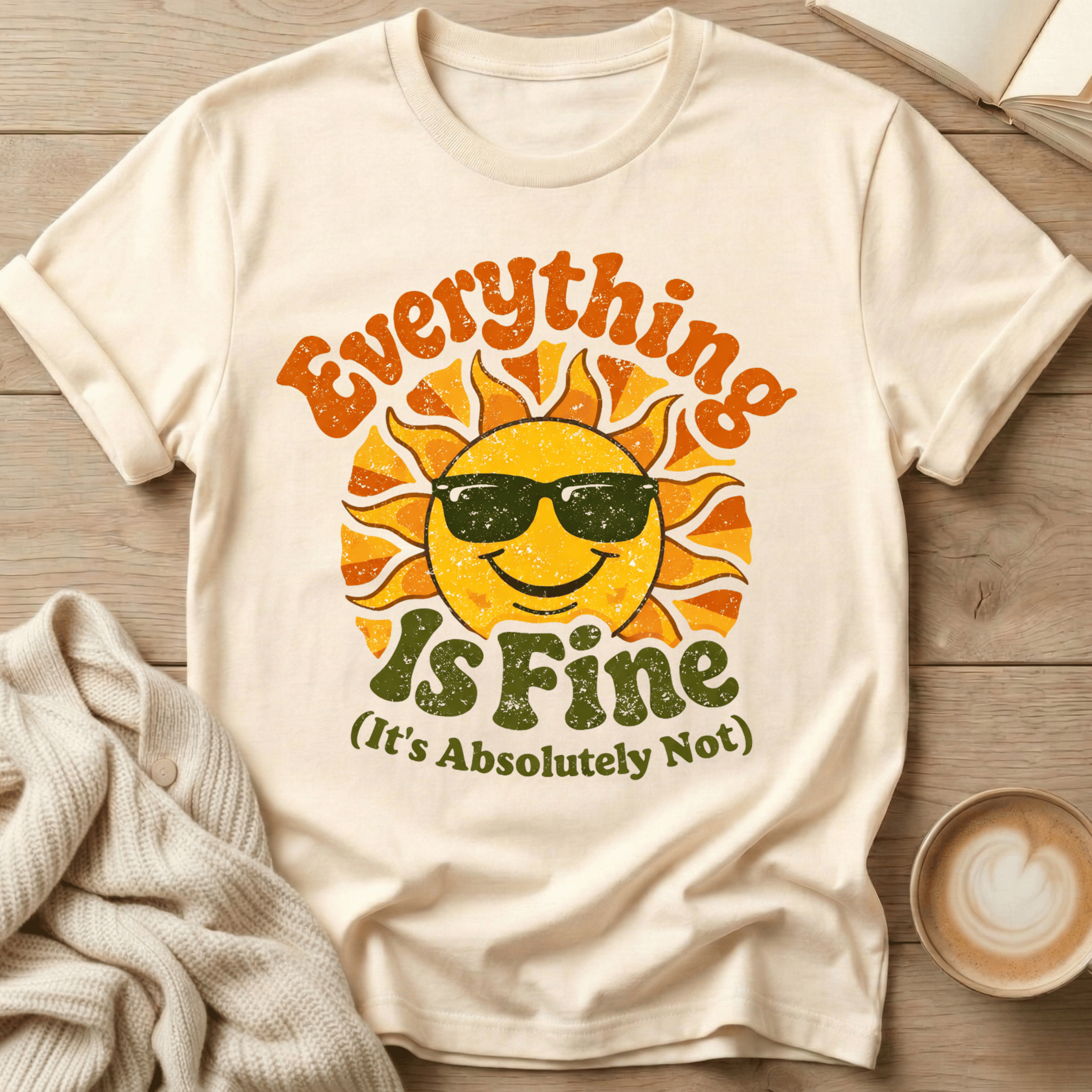 Everything Is Fine Sun T-Shirt