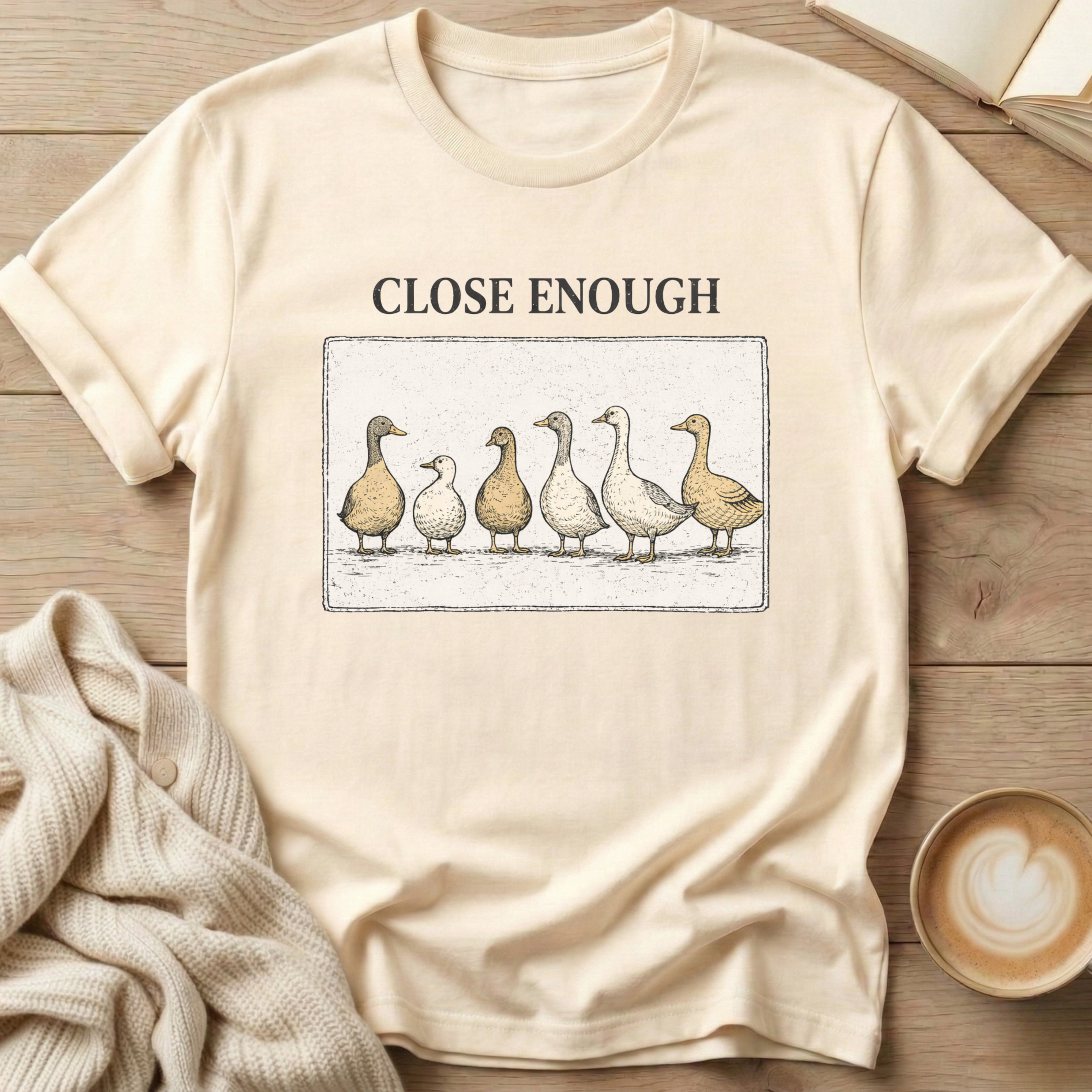 Close Enough Ducks in a Row T-Shirt