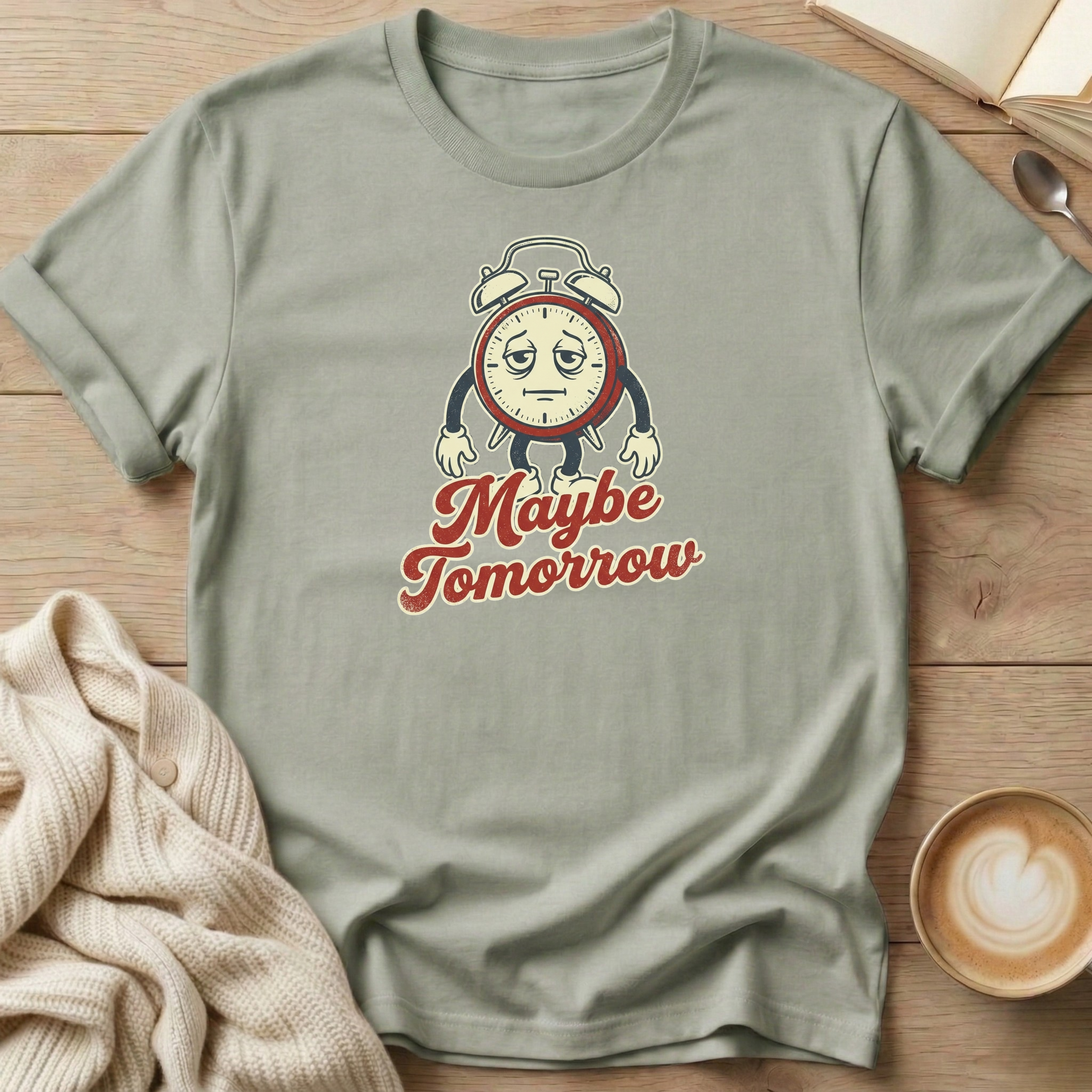 Maybe Tomorrow Clock T-Shirt