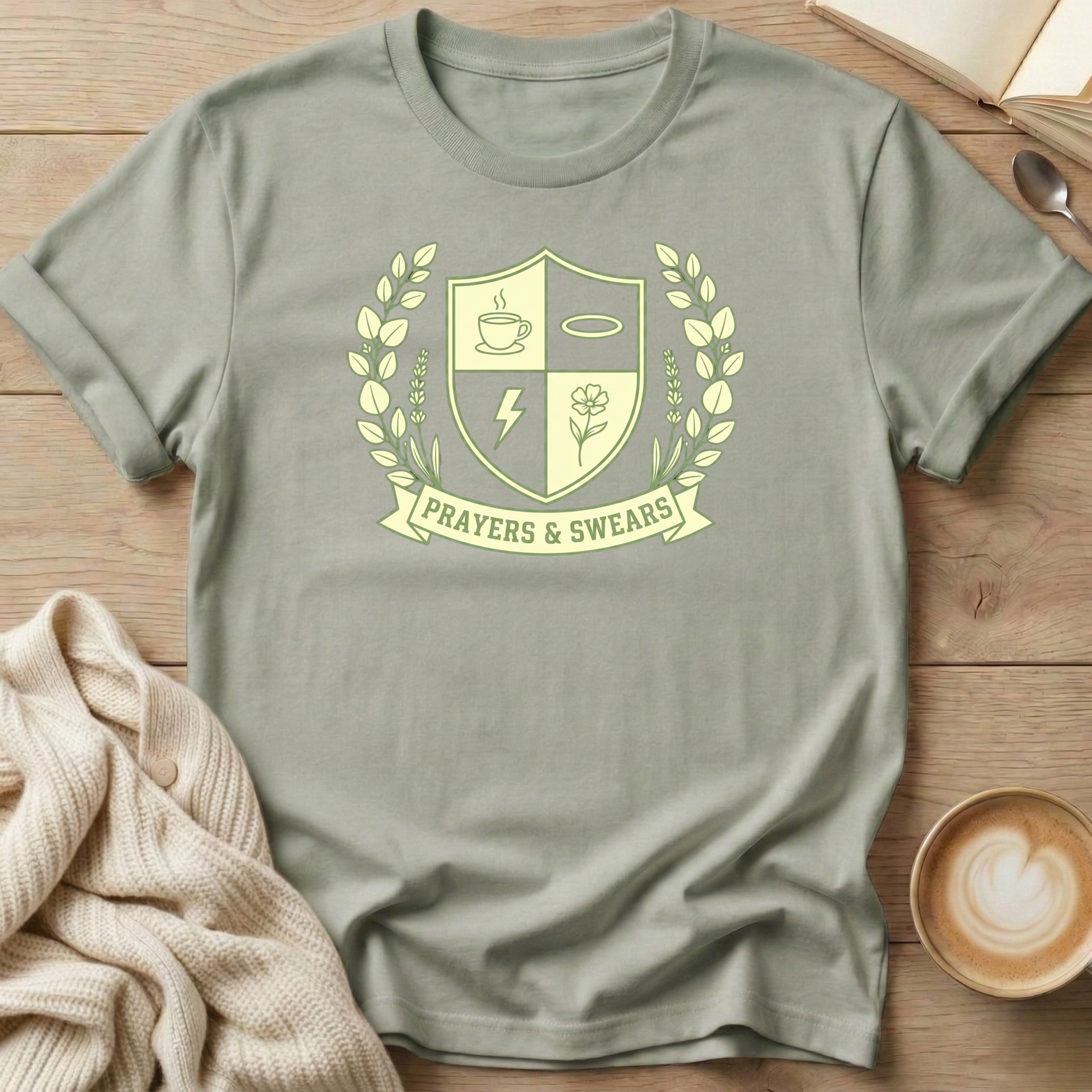 Prayers and Swears Shield T-Shirt