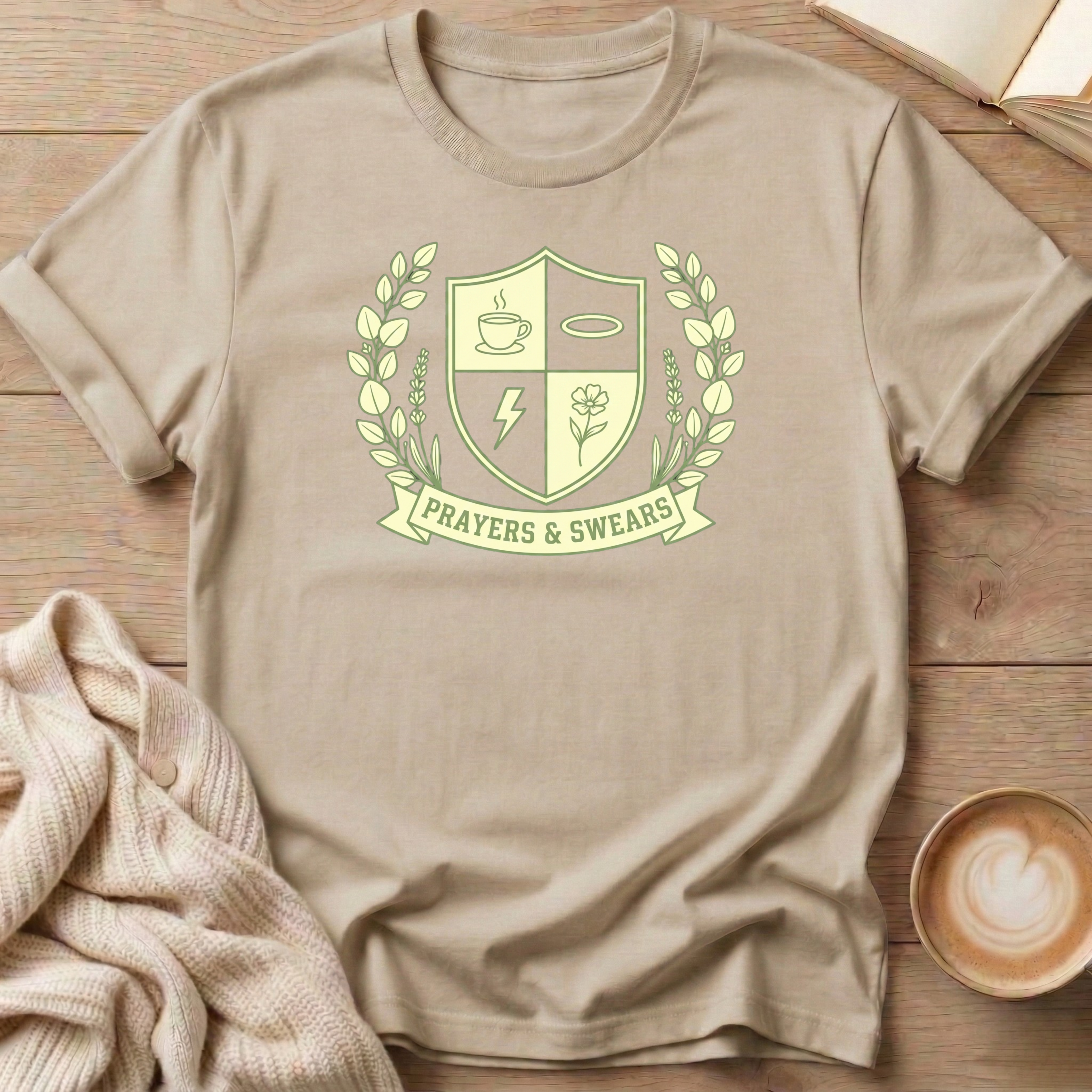 Prayers and Swears Shield T-Shirt