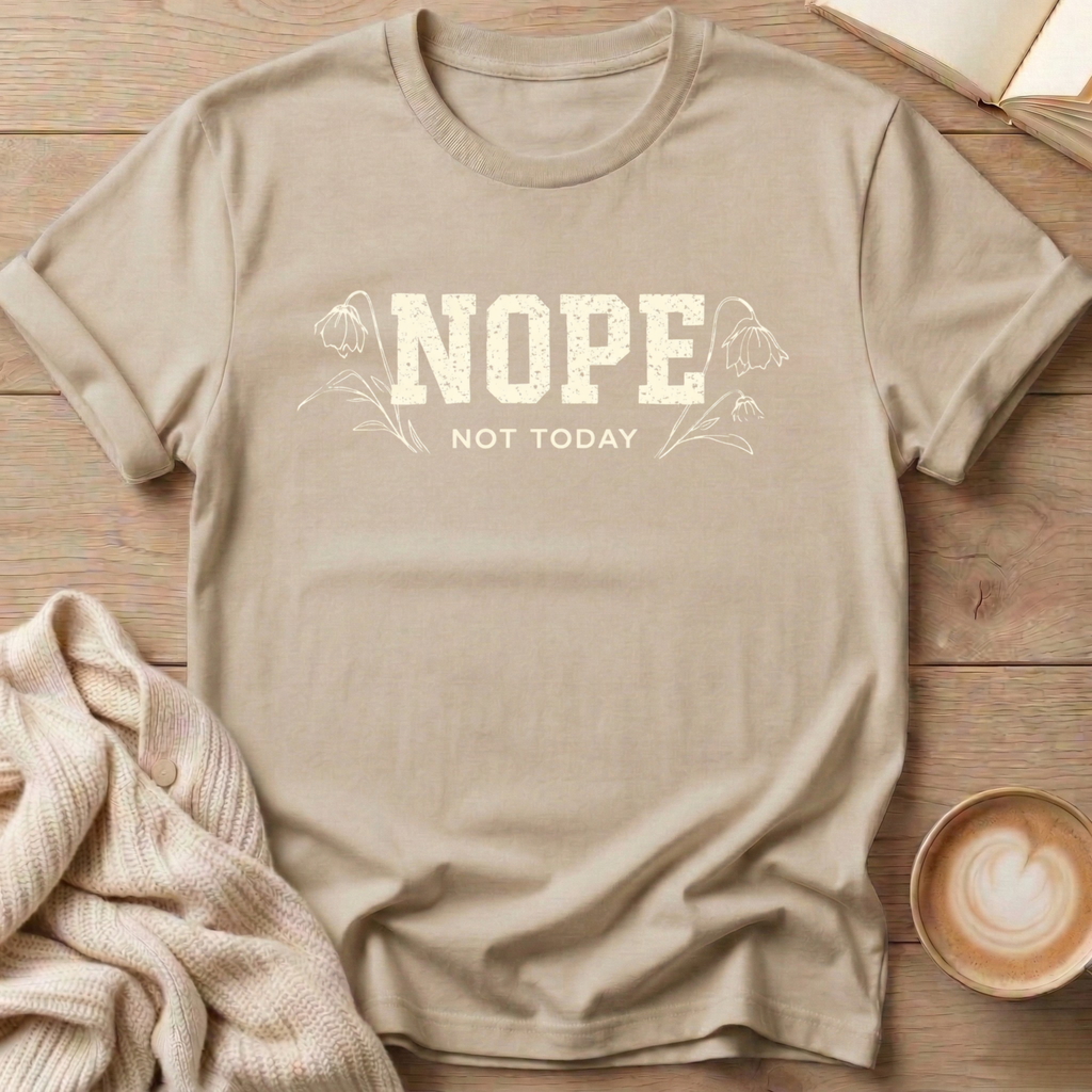 Nope Not Today Floral T-Shirt