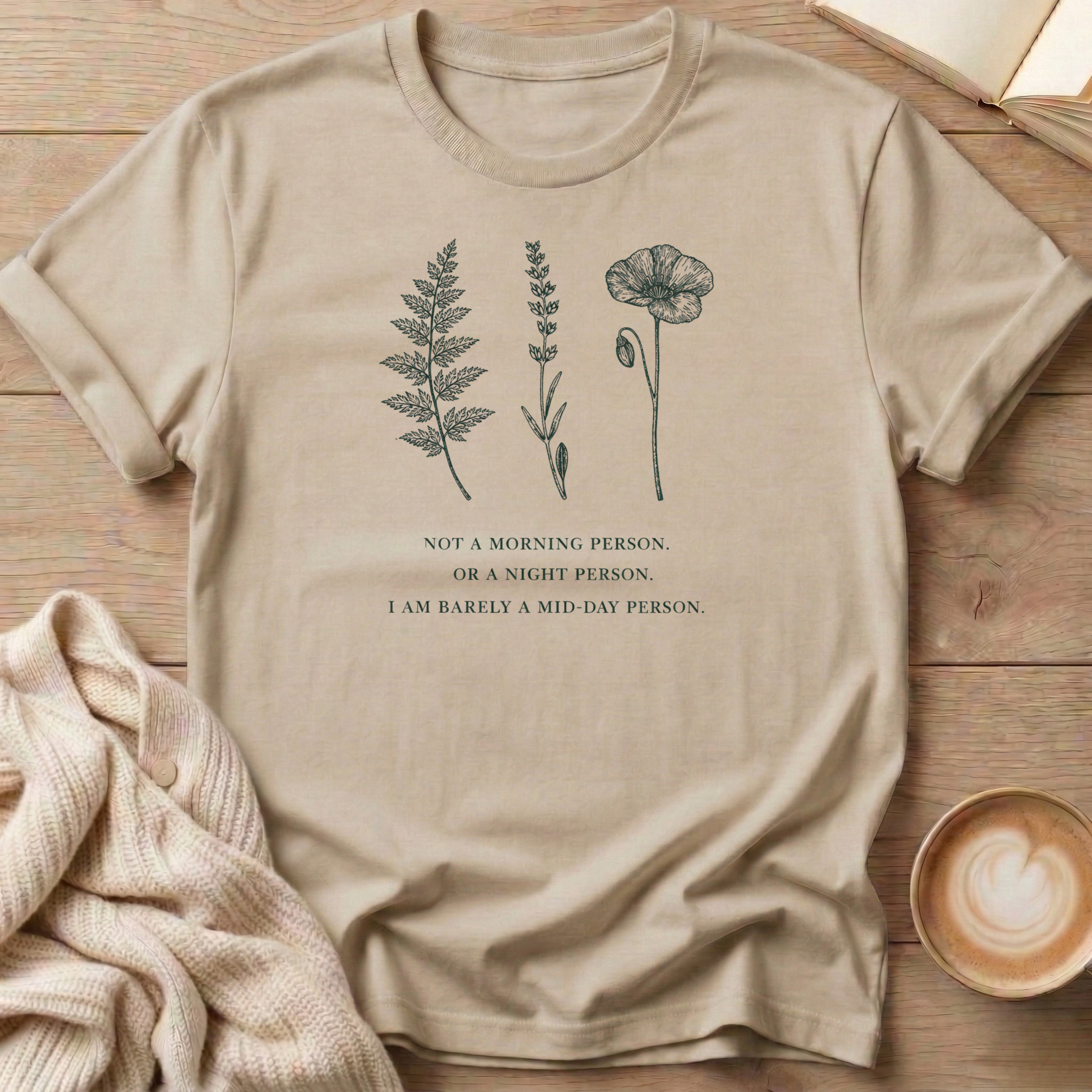 Botanical Not a Morning Person T-Shirt