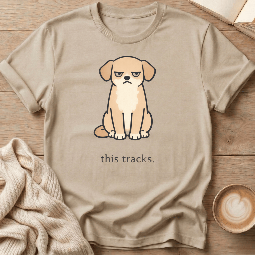 "this tracks." Dog T-Shirt