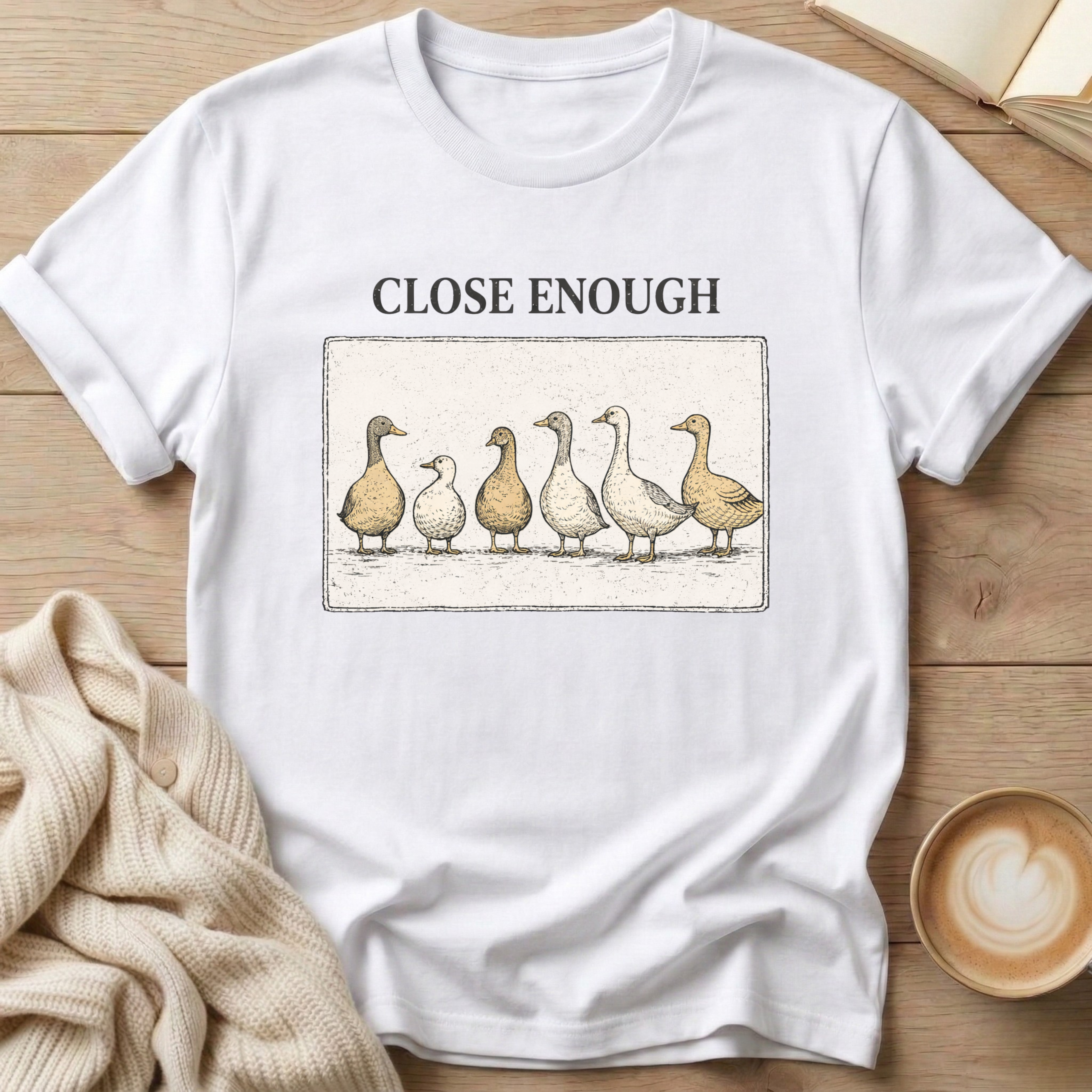 Close Enough Ducks in a Row T-Shirt